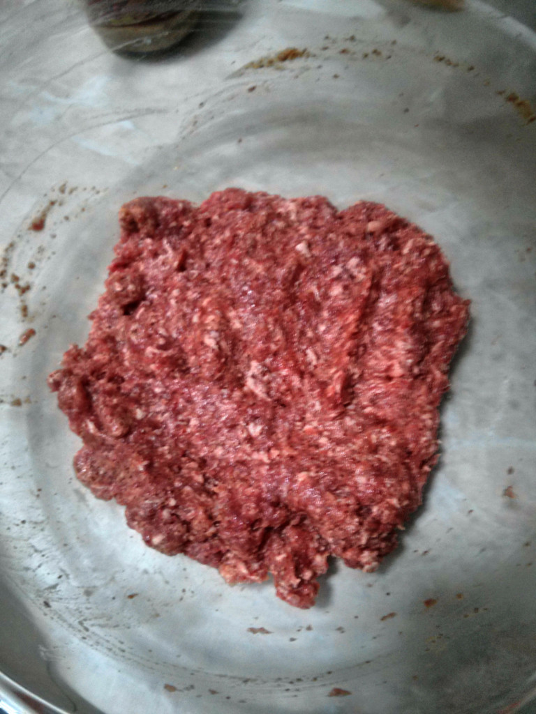 Massa de carne moida misturada