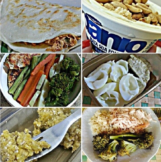 Cardápio de três em três horas