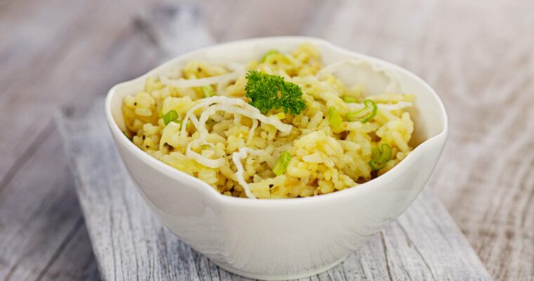 Receita light de risoto de arroz integral com alho poró – 231kcal